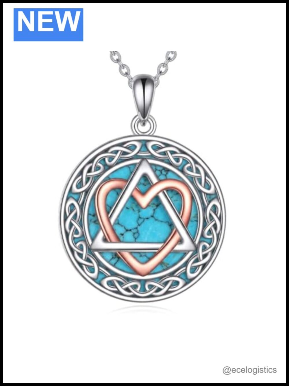 925 Sterling Silver Adoption Necklace Celtic Knot Pendant